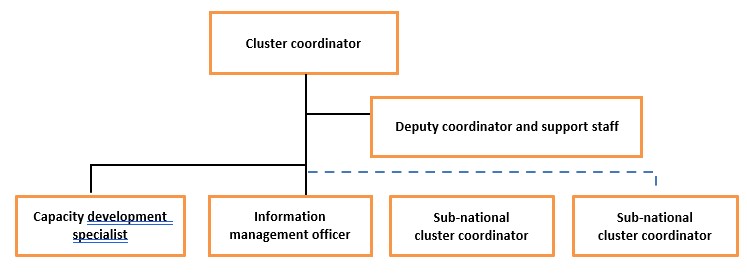 An example of a possible minimum CCCM cluster coordination structure for a system-wide L3 emergency